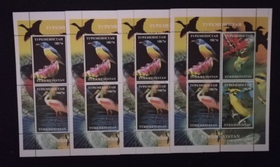 TURKMENISTAN- PASARI-4x4v.IN 4 COLI MICi-MNH**-TU PLR 49 foto