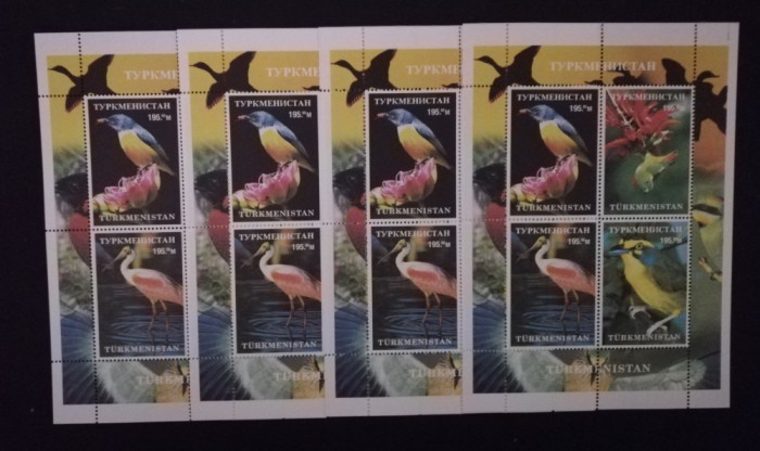 TURKMENISTAN- PASARI-4x4v.IN 4 COLI MICi-MNH**-TU PLR 49