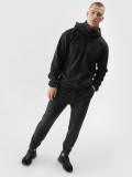 Pantaloni jogger din fleece pentru bărbați - negri, 4F Sportswear