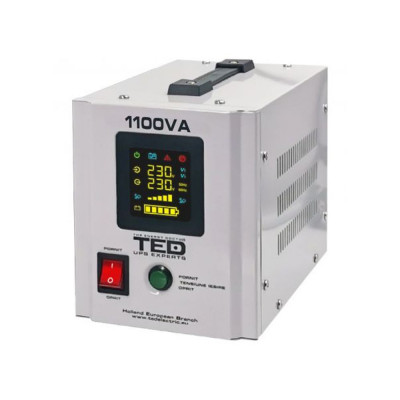UPS 1100VA/700W runtime extins utilizeaza un acumulator (neinclus) TED UPS Expert TED000323 SafetyGuard Surveillance foto