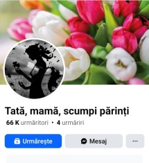 Pagina de facebook 66 k urmăritori