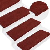 vidaXL Covorașe scară autoadezive 30 buc Roșu 65x24,5x3,5 cm