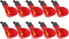 Set 10 Adapatoare Pui ABS Rosu - Alimentare Manuala Pasari - Plastic Durabil