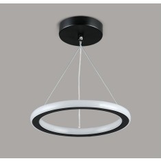 Lustra LED 27W, D22cm, negru, lumina rece/calda/neutra