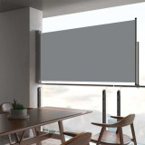 Cumpara ieftin Copertină laterală retractabilă de terasă, gri, 80 x 300 cm
