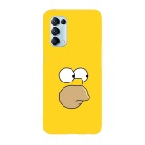 Husa compatibila cu Oppo A77 model Homer Simson wall, Silicon, TPU, Viceversa, Transparent, Carcasa
