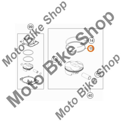 MBS Segment ungere KTM 350 EXC-F 2018, Cod Produs: 79230232000KT foto
