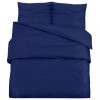Set cu husa de pilota, bleumarin, 140x200 cm, microfibra