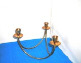 Sfesnic alama 3 focuri, hand made, cca. 1950, stil Einar Dragsted - fara marcaj