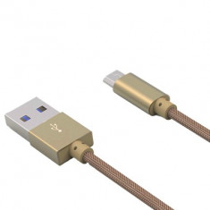 Cablu de date LDNIO LS08 Micro USB auriu blister foto