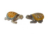 Cumpara ieftin Statueta decorativa, 2 Broscute , Argintiu, 10 cm, XD28156
