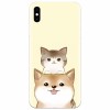 Husa silicon pentru Apple Iphone X, Two Cat