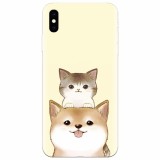 Husa silicon pentru Apple Iphone XS Max, Two Cat