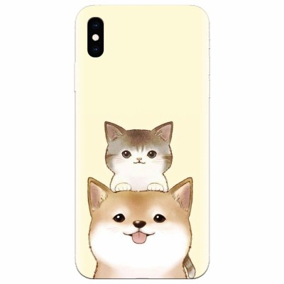 Husa silicon pentru Apple Iphone XS Max, Two Cat foto