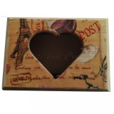 Cutiuta din lemn, inimioara, cu lavanda 8x5.5x4.5 cm - model 1