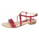 Sandale Dama Piele Naturala Rosii GKR Ciucaleti S8R | Sandale Femei Platforma Mica, Comode, Usoare | Marimi 35-40