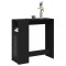 vidaXL Masă de bar cu rafturi, negru, 101x40x103,5 cm, lemn prelucrat 854365