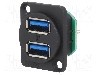 Conector USB A, in&amp;#351;urubare, orificiu pentru &amp;#351;urub conic, pt. montare pe panou, CLIFF - CP30105