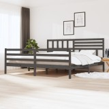 VidaXL Cadru de pat, gri , 200x200 cm, lemn masiv