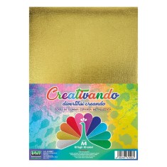 Hartie gumata asortata 10 culori metalizate, A4, 21 x 29.7 cm, grosime 2mm