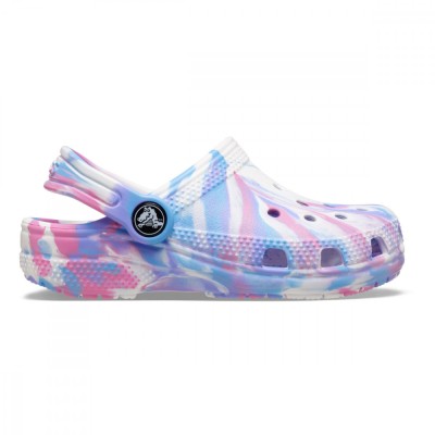 Saboti Crocs Classic Toddler Marbled Clog Multicolor - White/Pink foto