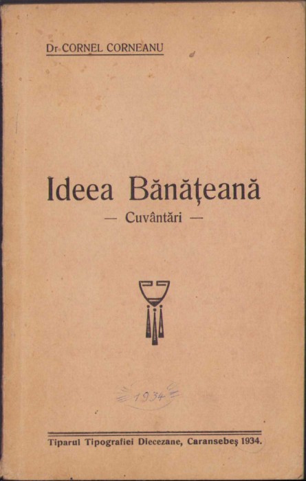 HST C381 Ideea Bănățeană 1934 Cornel Corneanu notă olografă Aurel Bugariu