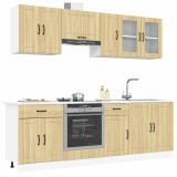 Set dulap de bucătărie din 8 piese &bdquo;Kalmar&rdquo; lemn stejar Sonoma