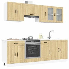 vidaXL Set dulap de bucătărie din 8 piese &bdquo;Lucca&rdquo; lemn stejar Sonoma