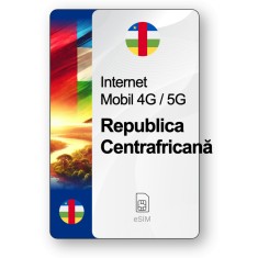 eSIM Internet Republica Centrafricană, valabil 7 zile, trafic 1 GB, Standard