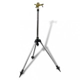 Aspersor Impuls Zinc pe Trepied Reglabil vidaXL, Raza 24m, Unghi 30-360&deg;, Acoperire 450mp, Conector Gardena