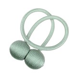 Cumpara ieftin Prindere magnetica verde menta pentru perdele si draperii, 44 x 3 cm, snur decorativ din poliester, magnet puternic, reutilizabila, accesoriu pentru f