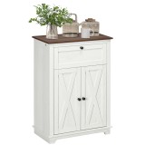 HOMCOM Bufet de depozitare cu multiple spații de depozitare, 2 uși cu raft reglabil, 1 sertar, dim. 60L x 30Ad x 87,5&Icirc; cm | Aosom Romania