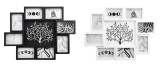 Set 2 rame foto perete plastic alb negru 10 x 15 cm, 61 x 46 cm