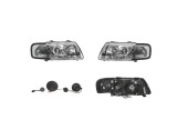 Set faruri tuning AUDI A3 (8L), 01.1996-04.2003, Taiwan, partea stanga+dreapta, pozitie pe LED;tip bec H1+H1; manual/electric; transparent, argintiu;, Rapid