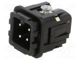 Conector ILME HDC CK 3 pini 10A 600V inserturi contact tată