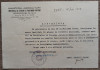 Adeverinta Institutul de Seruri si Vaccinuri Pasteur 1949