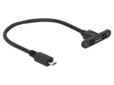 Cablu USB 2.0 Micro USB B DELOCK 0,25m Negru Cod 85245