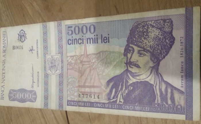 Romania postdecembrista 5000 lei 1993