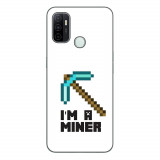 Husa compatibila cu Oppo A53 Silicon Gel Tpu Model Minecraft Miner
