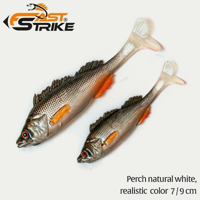Shad Fast Strike Perch, PNW Perch Natural White, 7cm, 3.5g, 1buc/pac foto