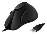 Mouse optic USB negru cu 5 butoane