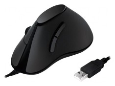 Mouse optic USB negru cu 5 butoane