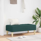 VidaXL bancă Verde &icirc;nchis 113 x 57 x 39 cm țesătură 42001939