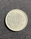 Moneda 20 rappen 1969 Elvetia, Europa