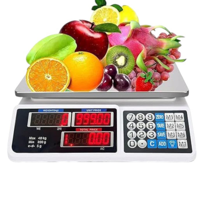 Cantar electric rectangular cu display digital, dimensiune 33 cm x 32.5 cm x 12.5 cm, capacitate 40 kg