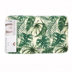 Set 2 covoare baie print LEAVES, Casa Plastor, 75x45 cm