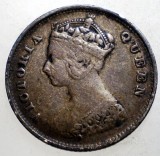 J.279 HONG KONG COLONIE BRITANICA VICTORIA 10 CENTS 1897 ARGINT