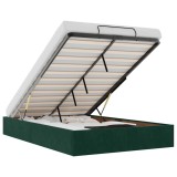 Cumpara ieftin Cadru de pat otoman fara saltea Verde inchis 120x200 cm catifea