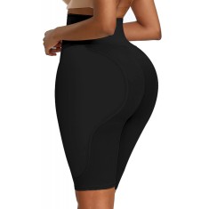 Chiloți modelatori push-up pentru fese și șolduri, Efect clepsidră - Negru - S/M, Negru