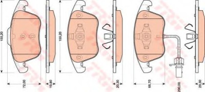 Set placute frana,frana disc AUDI A4 Avant (8K5, B8) (2007 - 2015) TRW GDB1814 foto